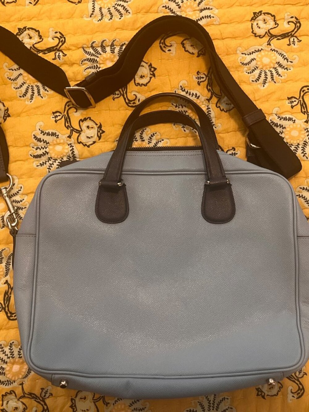 Coach Pebbled Leather Men's Briefcase - Picture 2 of 4